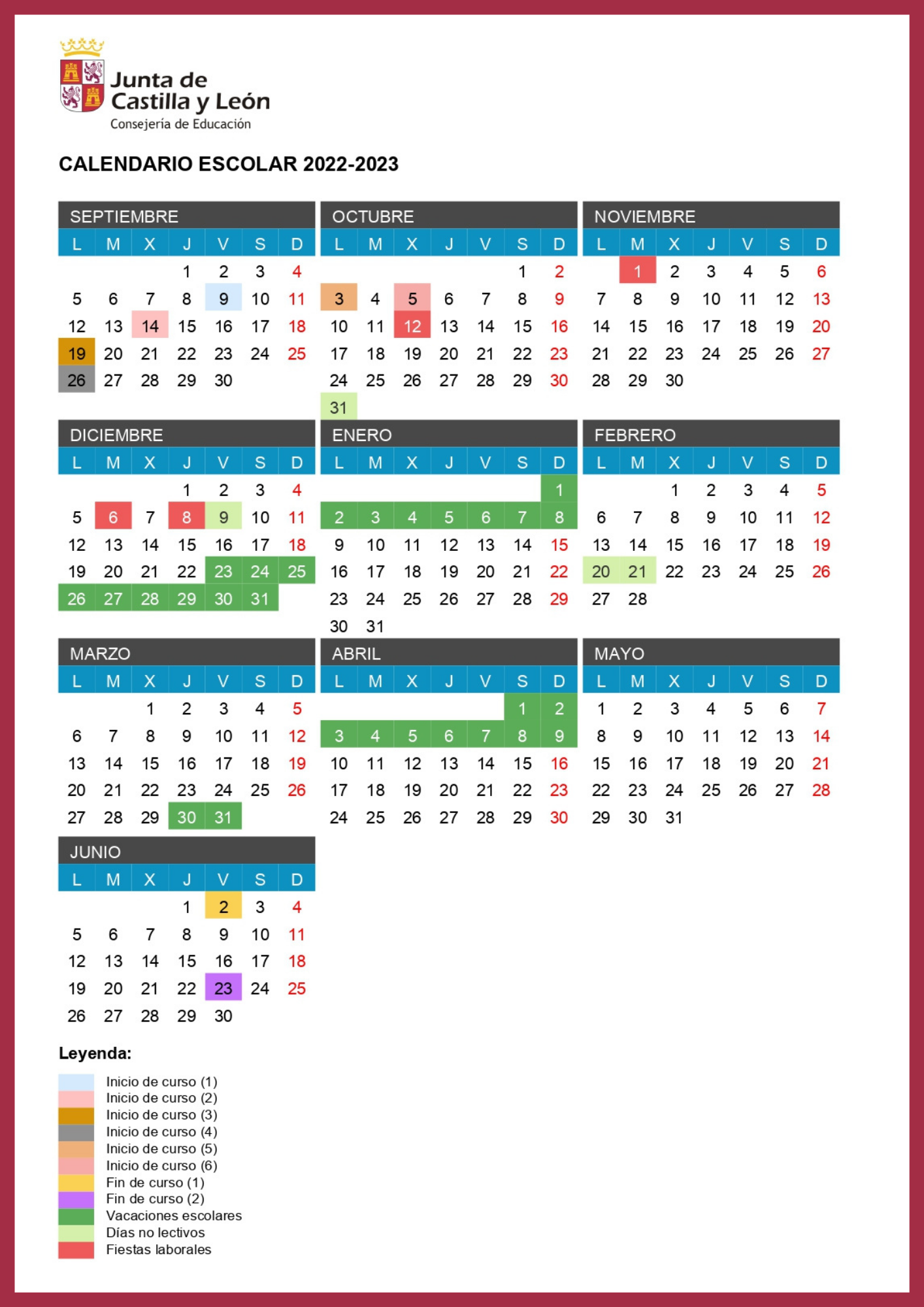 Calendario Escolar 2025 Salamanca Image to u